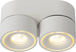 Lucide YUMIKO - Plafondspot - Dimbaar LED 2x10W 2700K - Ø7,8 cm - Wit