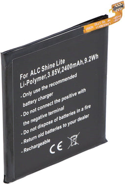 Batterij geschikt voor Alcatel Shine Lite, Li-Polymer, 3.85V, 2400mAh, 9.2Wh