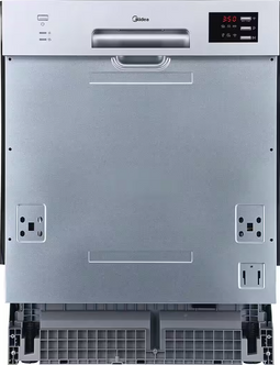 Midea EGT 2.60 IX - Semi-geïntegreerde vaatwasser - 12 couverts - Roestvrij staal