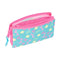 Pennenetui met 3 vakken Gabby's Dollhouse Confetti Roze Turkoois 22 x 12 x 3 cm
