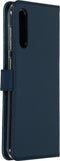 Selencia Galaxy A50 / A30s - Echt Lederen Bookcase - Ruimte voor 3 pasjes - Blauw