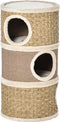 PawHut D30-326 - Kattenkrabpaal - 3 niveaus sisal en zeewier - Kaki en bruin