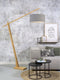 GOOD&MOJO Vloerlamp Montblanc - Bamboe/Lichtgrijs - 175x47x207cm - Scandinavisch,Bohemian - Staande lampen voor Woonkamer - Slaapkamer