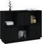 vidaXL - Dressoir - 110,5x35x80 - cm - massief - grenenhout - zwart