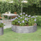 vidaXL - Plantenbak - 140x140x36 - cm - gepoedercoat - staal - zilverkleurig