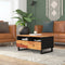 vidaXL - Salontafel - 80x54x40 - cm - massief - acaciahout - en - bewerkt - hout