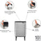 Brabantia Bo Hi Prullenbak - 7 liter - Ruimtebesparend - Matt Steel Fingerprint Proof