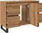 vidaXL - Badkamerkast - 80x33x60 - cm - bewerkt - hout - artisanaal - eikenkleurig