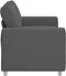 vidaXL - Loveseat - bank - 120 - cm - corduroy - stof - donkergrijs