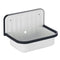 Alape Ag serie - Plaatstalen uitstortgootsteen - Stootrand - Wit blauw