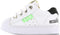 Shoesme sneakers - Witte sneaker met lichtgroen label en zwart detail - Kleur White Black