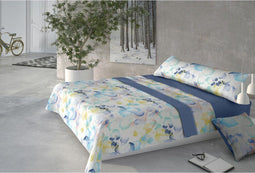 Dekbedovertrek set Pierre Cardin HOJARASCA Blauw Bed van 90 3 Onderdelen