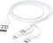 Hama 3in1-micro-USB-kabel met adapter naar USB-C en Lightning, 1,0 m, wit