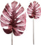 PTMD Leaves Plant Monstera Kunstblad - 29x24x76 cm - Velvet - Paars