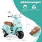 Coast Elektrische Kindermotor Groen – Vespa-Stijl Scooter met LED-Verlichting en Claxon – 75 x 46 x