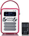 Lenco PDR-051 - DAB+/FM Radio - Bluetooth en Oplaadbare Accu - Roze/Wit