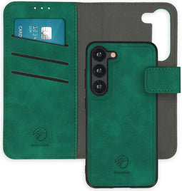 iMoshion Hoesje Geschikt voor Samsung Galaxy S23 Hoesje Met Pasjeshouder - iMoshion Uitneembare 2-in-1 Luxe Bookcase - Donkergroen