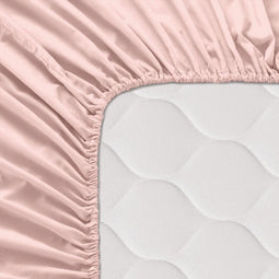 Verstelbaar onderlaken HappyFriday BASIC Licht Roze 90 x 200 x 32 cm