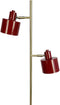 Dyberg Larsen Ocean - Vloerlamp - Verstelbare kap - Donkerrood/Messing