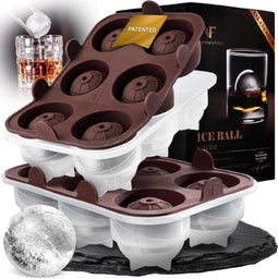 Neighbour's Friend XXL IJsbalvorm - Ronde ijsblokjesvorm voor whisky en cocktails - BPA-vrij platina siliconen (2 stuks)