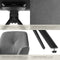 tectake® Draaifauteuil Lenia - Draaibare Eetkamerstoel - Fluweellook Antraciet/Zwart (2 stuks)
