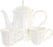 Set van koffiekopjes DKD Home Decor Natuurlijk Porselein Wit Bamboe