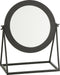 J-Line spiegel Rond Op Voet - metaal - zwart - 35 x 30 cm
