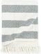 vidaXL - Plaid - streep - 220x250 - cm - katoen - antraciet