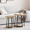 vidaXL - Salontafels - Set - van - 2 - in - Artisan - Eiken - met - Houtcomposiet - en - Metaal