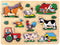 Small Foot - Houten Noppenpuzzel Boerderij, 9st.