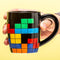Tetris - beker & puzzelset - 100 stukjes - zwart