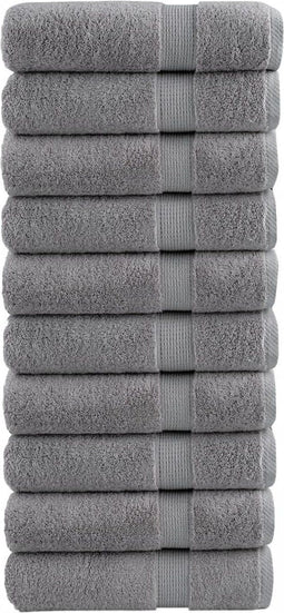 vidaXL - Badhanddoeken - SOLUND - 10 - st - 600 - g/m² - 70x140 - cm - grijs