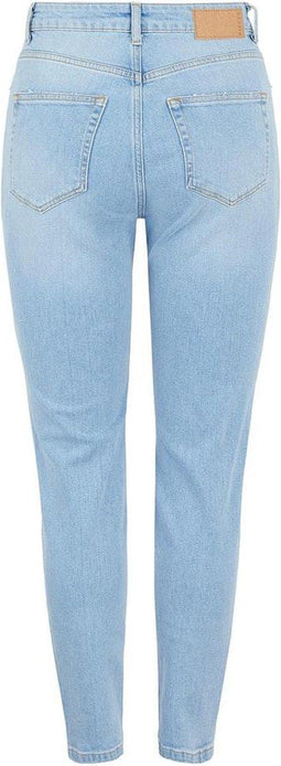 Pieces PCLEAH MOM HW ANK LB160-BA/NOOS BC - Dames Jeans - Hoge taille met stretch - Maat L