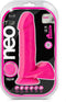 Blush Dildo Love Toy NEO ELITE 8 INCH SILICONE DUAL DENSITY COCK WITH BALLS NEON Roze