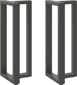 vidaXL - Bartafelpoten - 2 - st - T-vormig - 50x35x(100-101) - cm - staal - antraciet