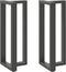 vidaXL - Bartafelpoten - 2 - st - T-vormig - 50x35x(100-101) - cm - staal - antraciet