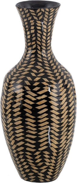Vaas Zwart Beige 25 x 25 x 59 cm