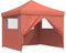 vidaXL - Partytent - inklapbaar - pop-up - met - 4 - zijwanden - terracottakleurig