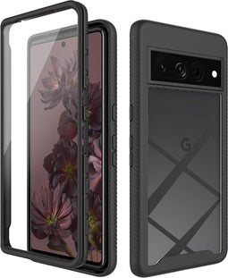 iMoshion Hoesje Geschikt voor Google Pixel 7 Pro Hoesje - iMoshion 360° Full Protective Case - Zwart / Transparant
