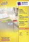 Avery 3451 - Gekleurde Etiketten - 70 x 37 mm - Geel (2400 stuks)