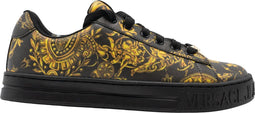 Versace Jeans Couture Fondo Court 88 - Dames Sneakers - Luxe all-over print - Zwart