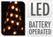 Porseleinen Kerstboom met Led , Set van 6 stuks