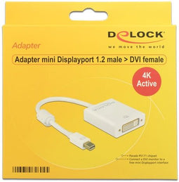 Delock 62604 - Mini DisplayPort naar DVI-I kabel - 20cm - Wit