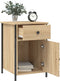vidaXL - Nachtkastje - 40x42x60 - cm - bewerkt - hout - sonoma - eikenkleurig