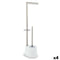 Toiletpapierhouder met borstelstandaard Confortime Staal 66 x 22 cm (4 Stuks)