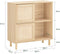 SoBuy FSB87-N - Dressoir - Houten Buffetkast 2 Schuifdeuren Wieltjes - Naturel