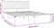 vidaXL - Bedframe - met - hoofdbord - metaal - zwart - 160x200 - cm