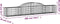 vidaXL - Schanskorven - 9 - st - gewelfd - 300x30x40/60 - cm - gegalvaniseerd - ijzer
