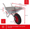 Toolland Kruiwagen, 85 liter, bouwpakket, ideaal voor het transport van uiteenlopende materialen, robuust en roestbestendig, eenvoudige montage, gegalvaniseerd staal, pneumatisch wiel, 12 kg