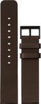 LEFF amsterdam - Horlogebandje - Leren Band T40 - Bruin/Zwart - 20mm